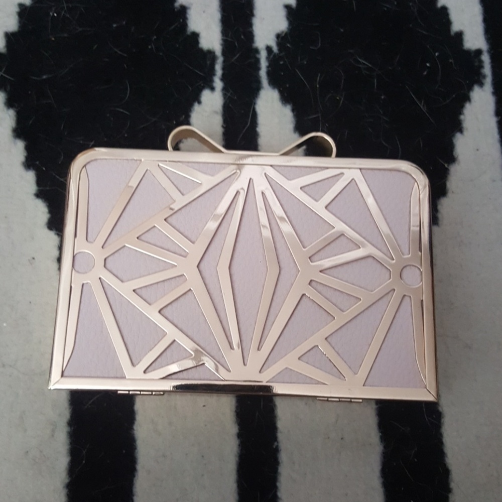 Pink and gold crossbody bag